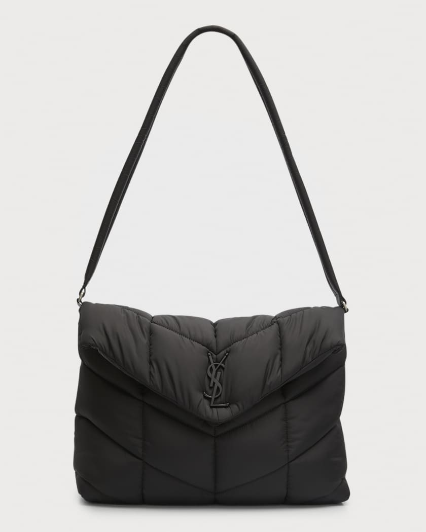 Puffer Medium Shoulder Bag in Black - Saint Laurent