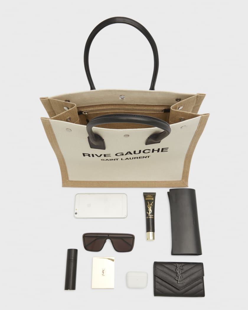 RIVE GAUCHE large tote bag in smooth leather, Saint Laurent