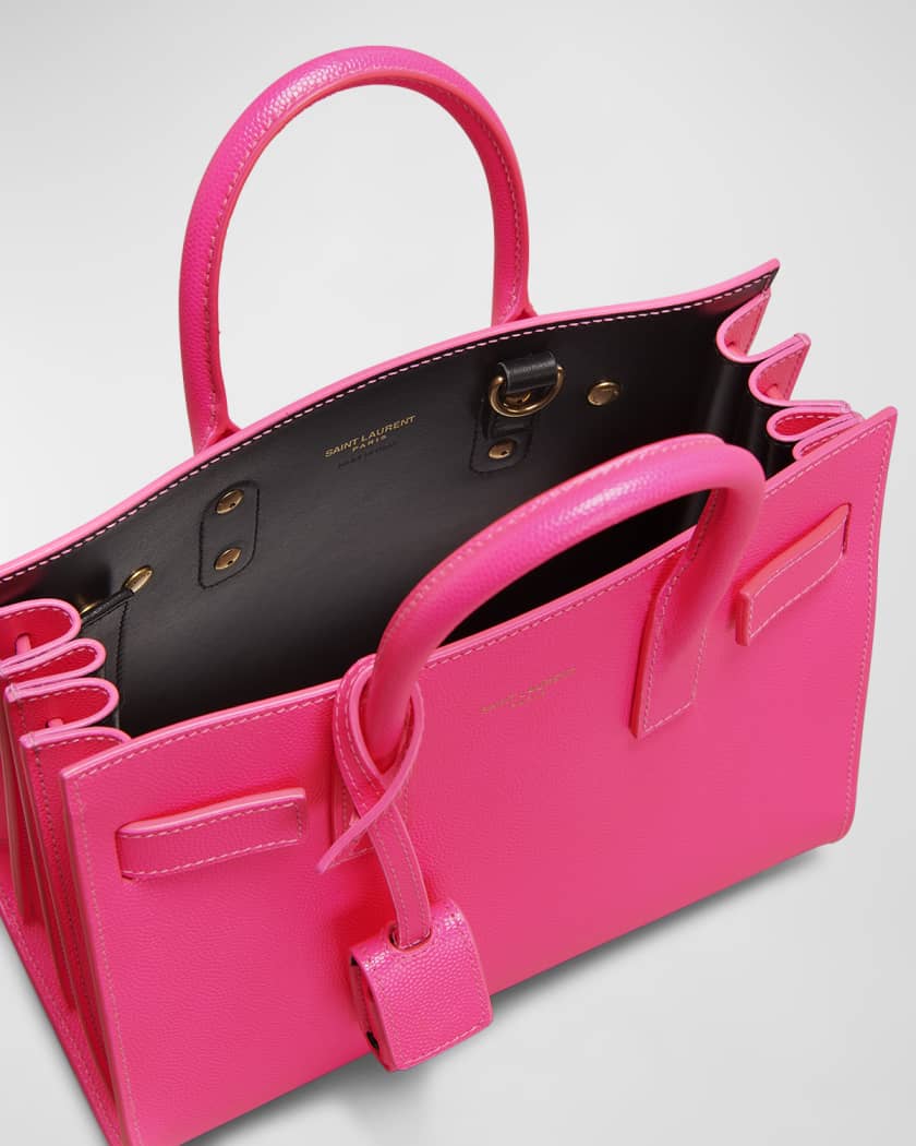 Saint Laurent Fluo pink leather nano Sac De Jour bag