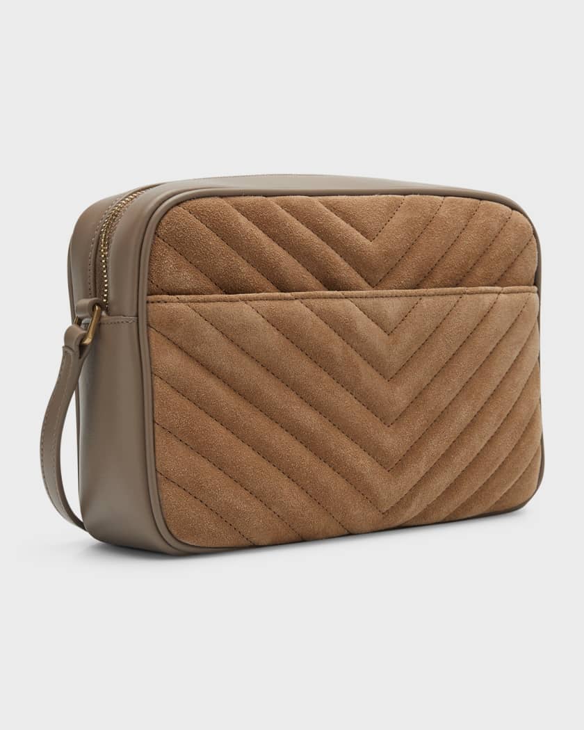 Saint Laurent Lou Medium YSL Quilted Leather Crossbody Bag Taupe