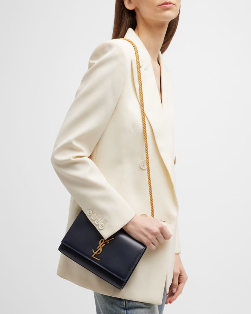 Saint Laurent Kate YSL Flap Leather Chain Shoulder Bag