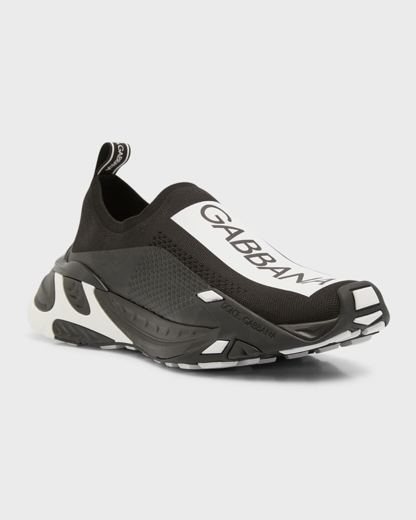 Men s Fast Logo Stripe Sock Sneakers