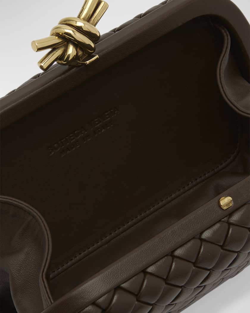 Bottega Veneta Knot Paillette Intrecciato-leather Clutch Bag