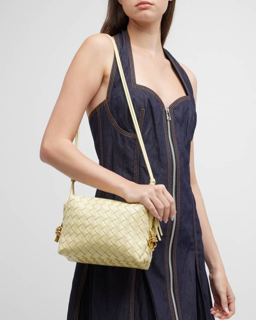 Knot intrecciato woven leather shoulder bag