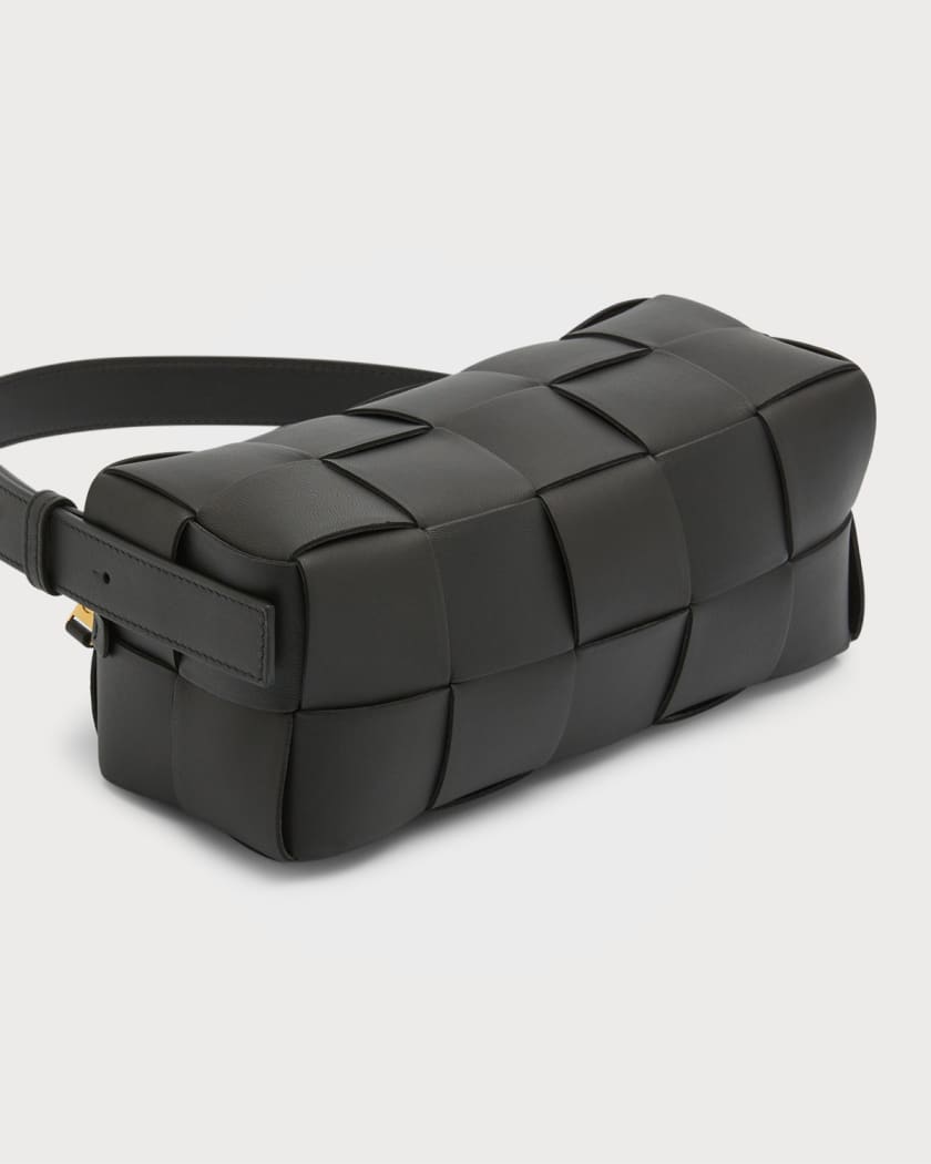 Small Brick Cassette Intrecciato Leather Shoulder Bag