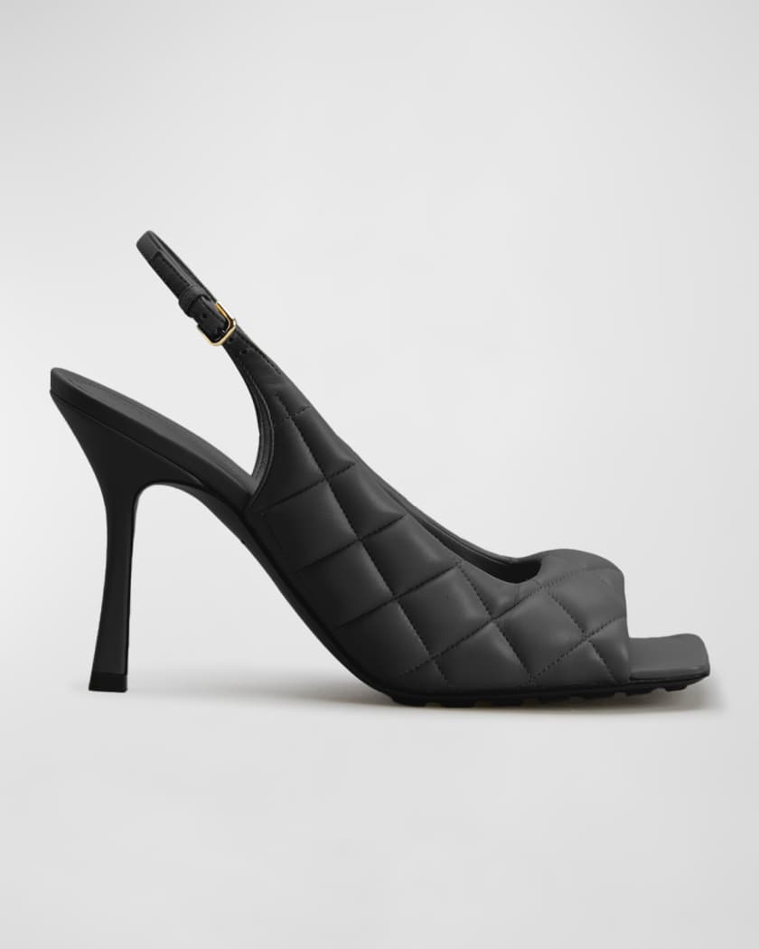 BOTTEGA VENETA Quilted leather slingback sandals