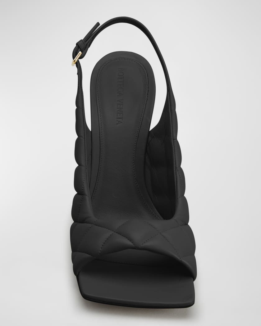 BOTTEGA VENETA Quilted leather slingback sandals
