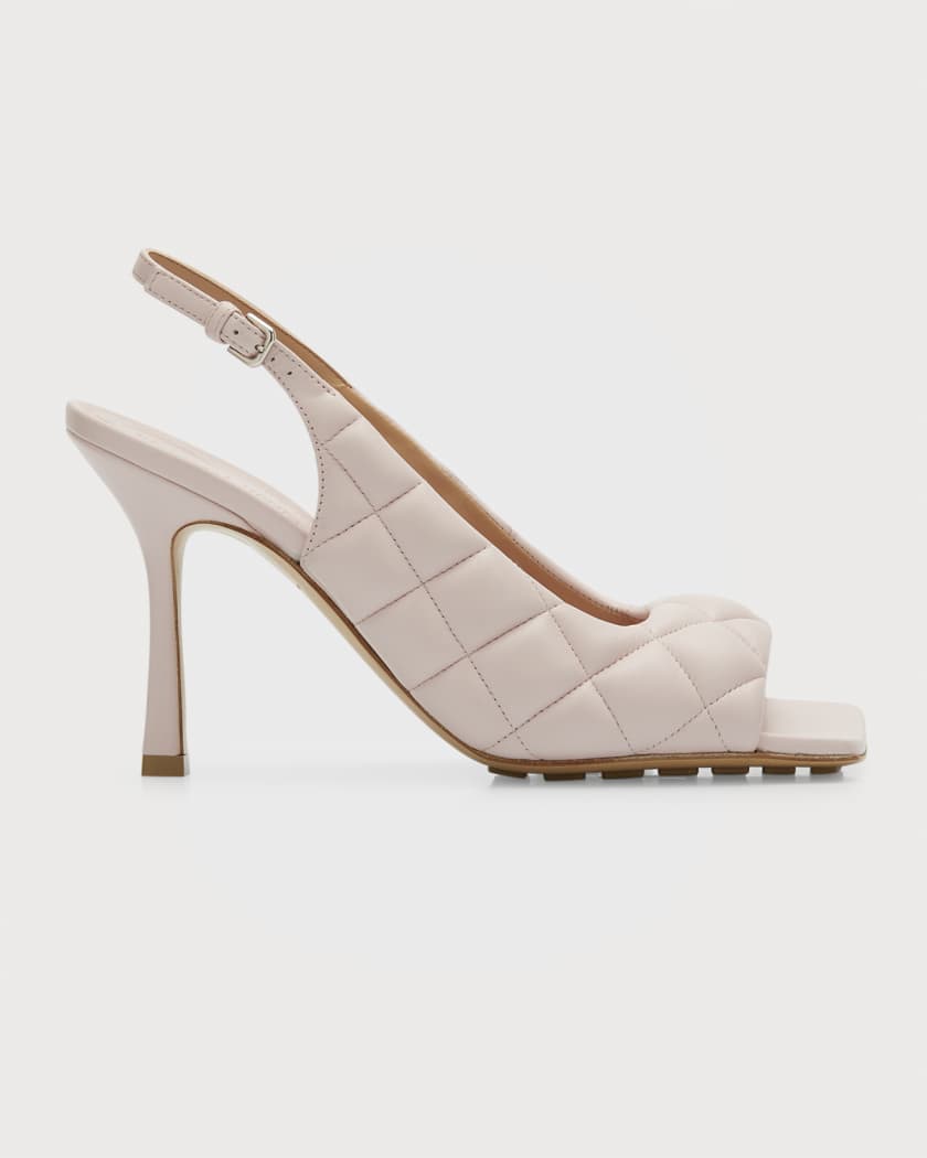 Bottega Veneta Padded Lambskin Slingback Sandals