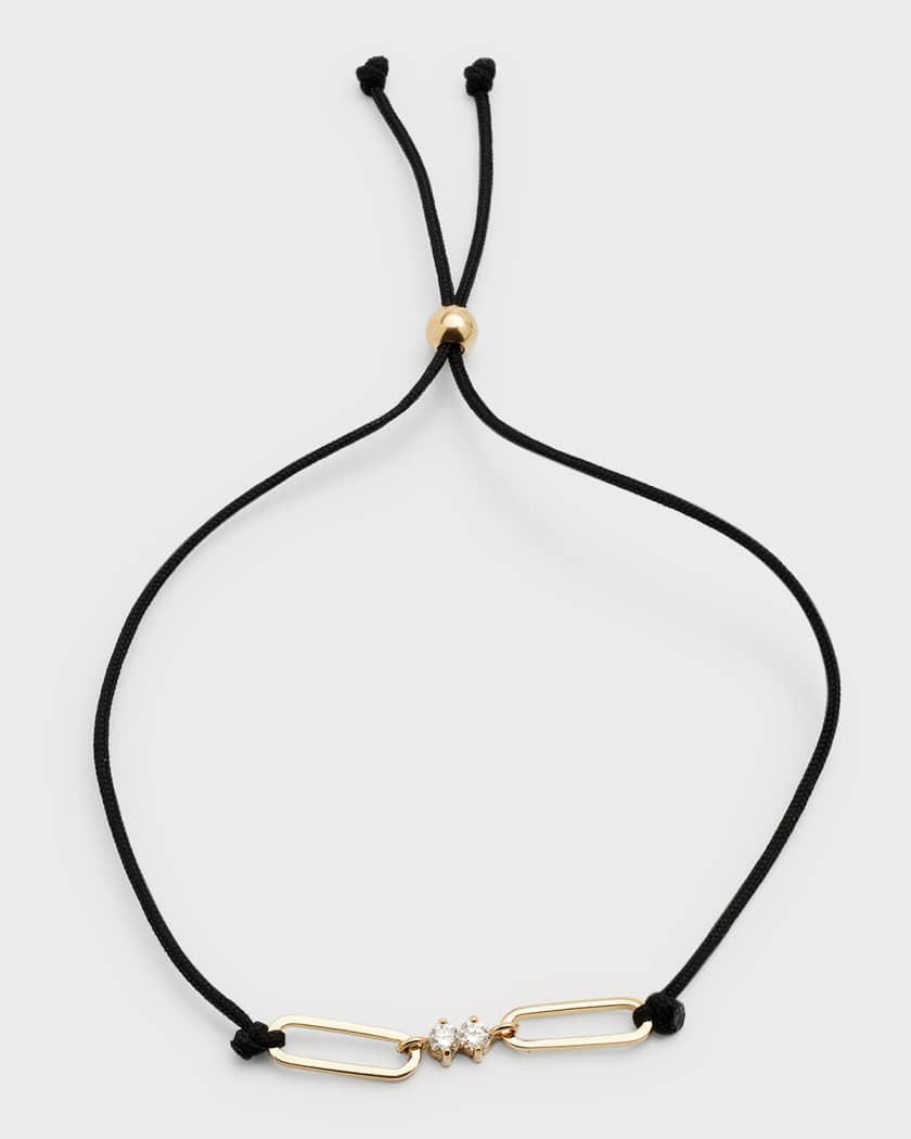 Wrapped diamond cheap bolo bracelet