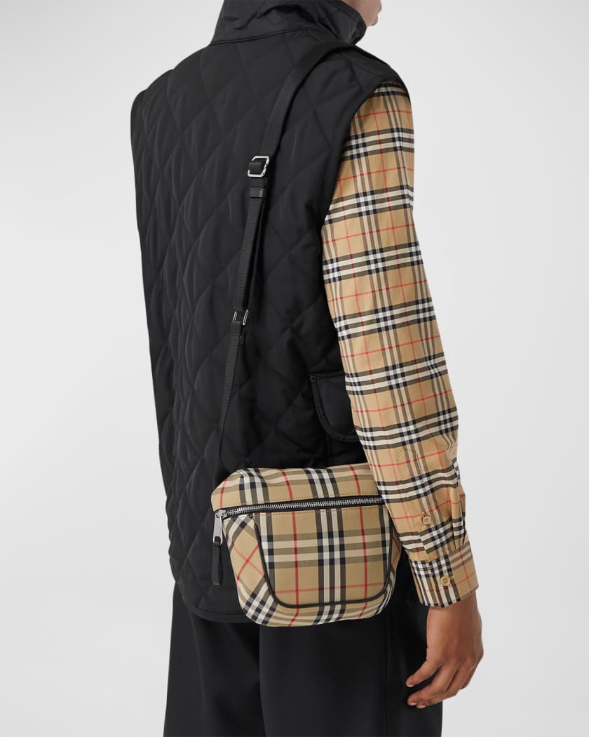 Burberry Men's &ZeroWidthSpace;Archie Vintage Check Cotton Crossbody Bag |  Neiman Marcus