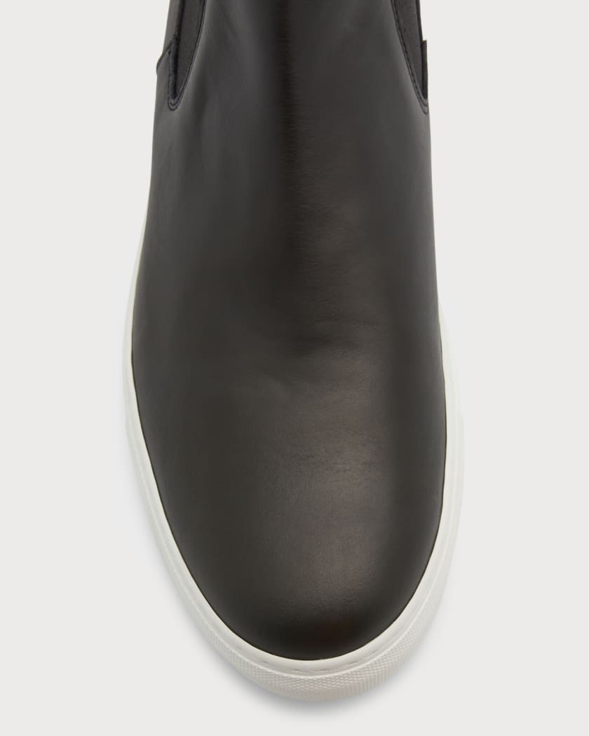 Shop Louis Vuitton Collaboration Plain Leather Logo Boots (1A9ID6, 1A9ICR)  by CITYMONOSHOP
