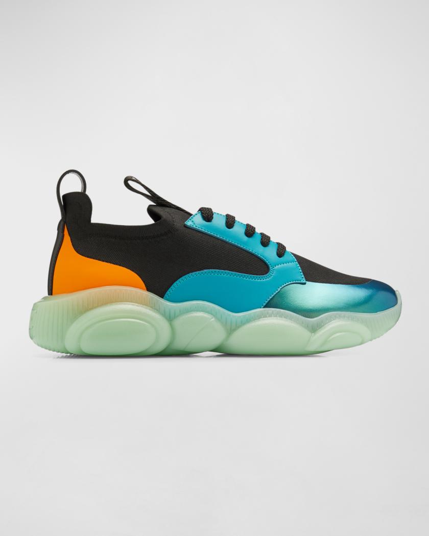 Men's Holographic Teddy Knit Runner Sneakers