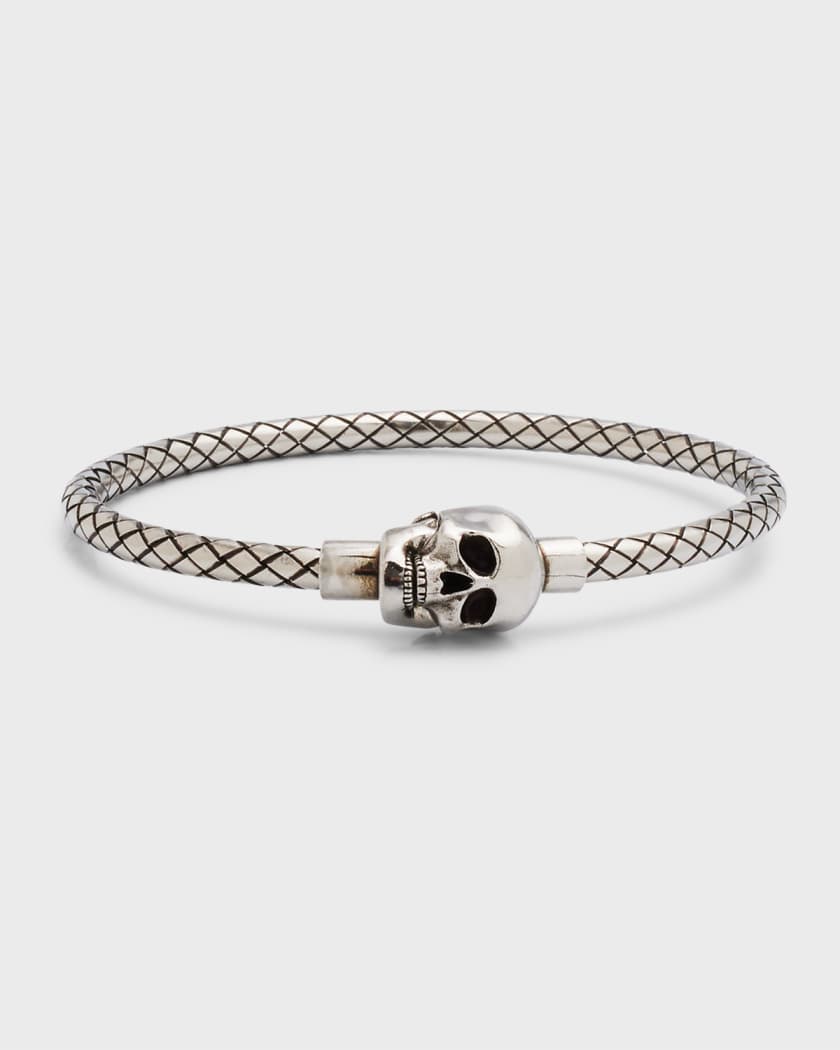 Alexander MCQUEEN- Skull Braceelt- Man- Uni - Black