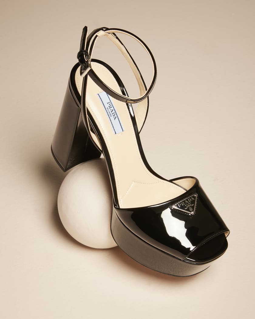 Prada Ankle-Strap Platform Sandals | Neiman Marcus