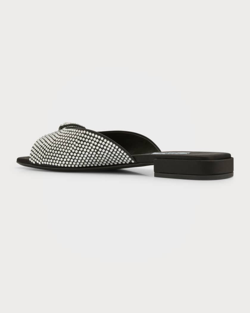 Prada Crystal Slip-On Sandals | Neiman Marcus