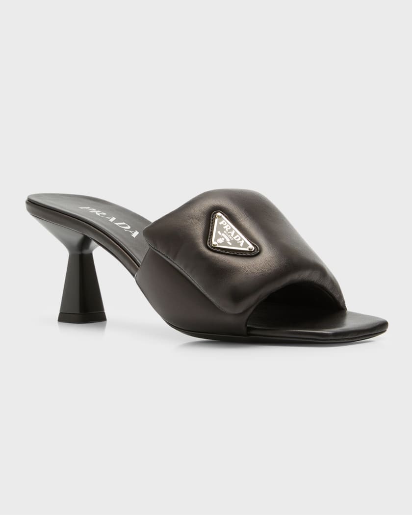 Prada Nappa Leather Padded Sandals | Neiman Marcus