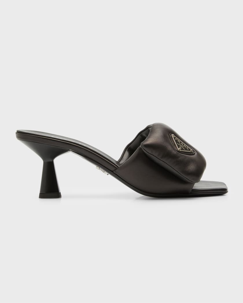 Prada Nappa Leather Padded Sandals | Neiman Marcus