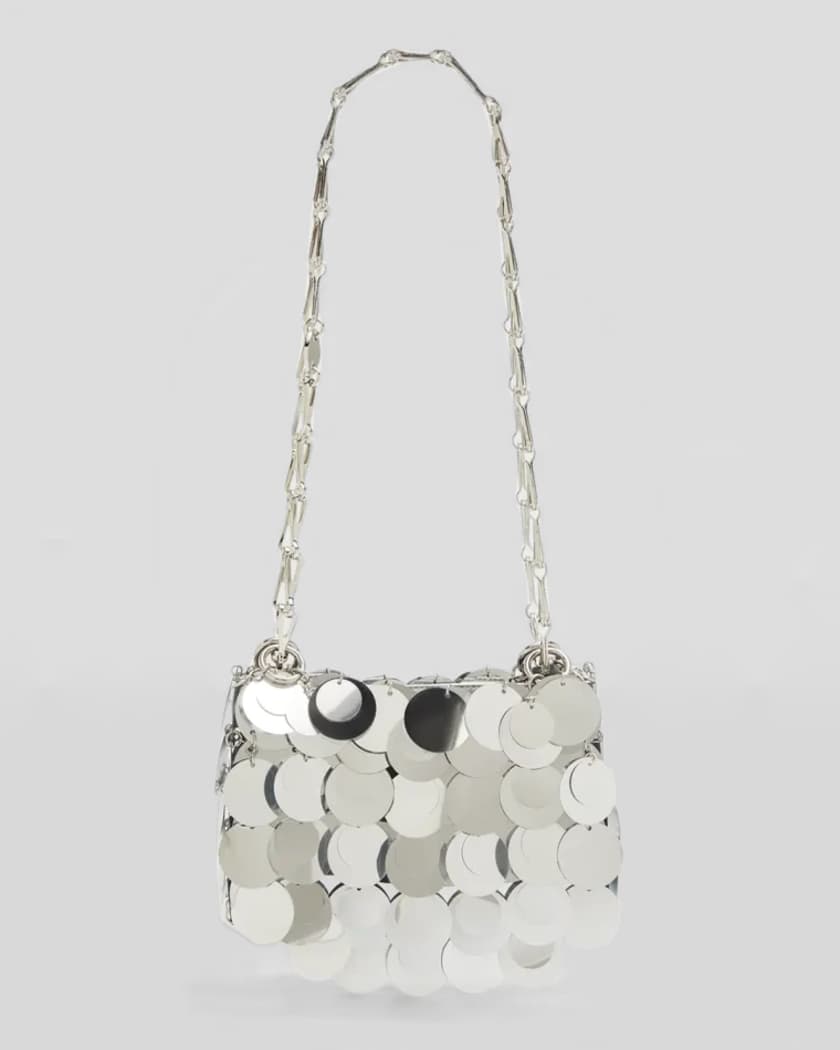 Paco Rabanne Sparkle Nano Sequins Shoulder Bag | Neiman Marcus