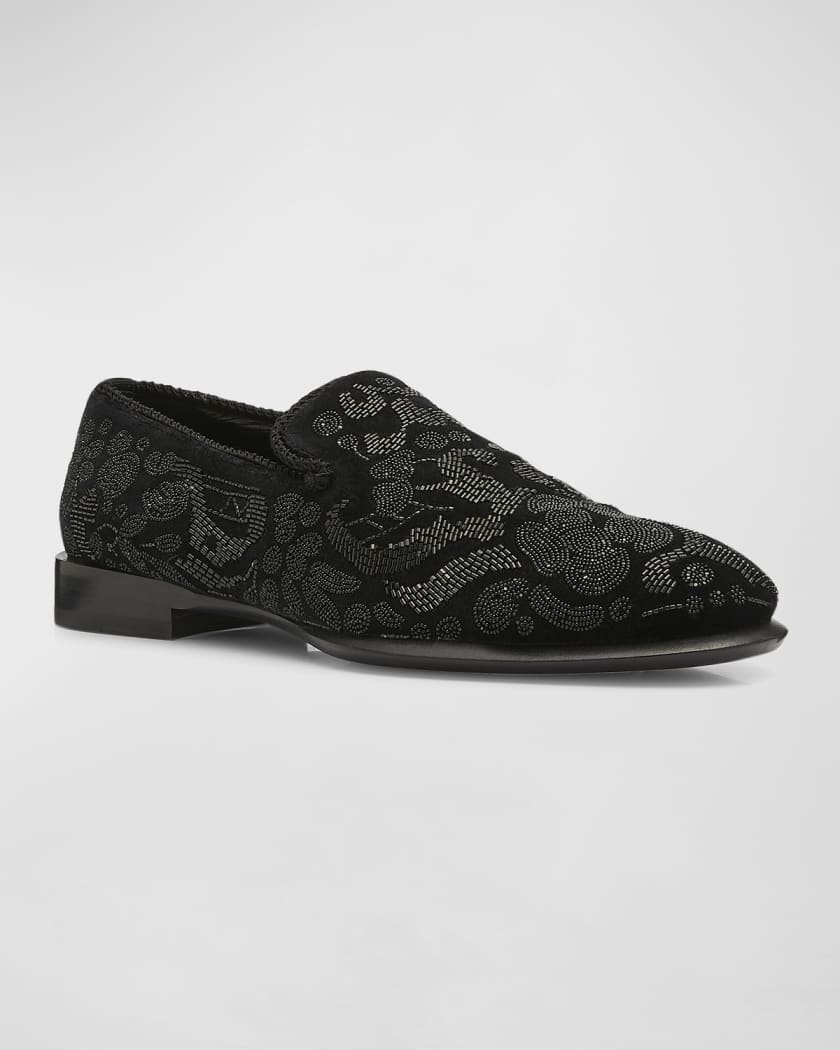 Alexander McQueen Men's Beaded Formal Loafers | Neiman Marcus
