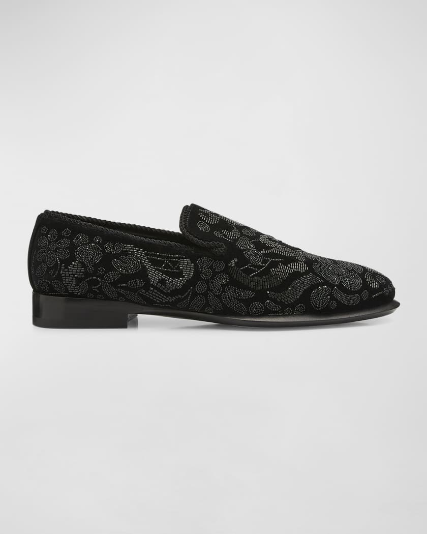 Alexander McQueen Men's Beaded Formal Loafers | Neiman Marcus