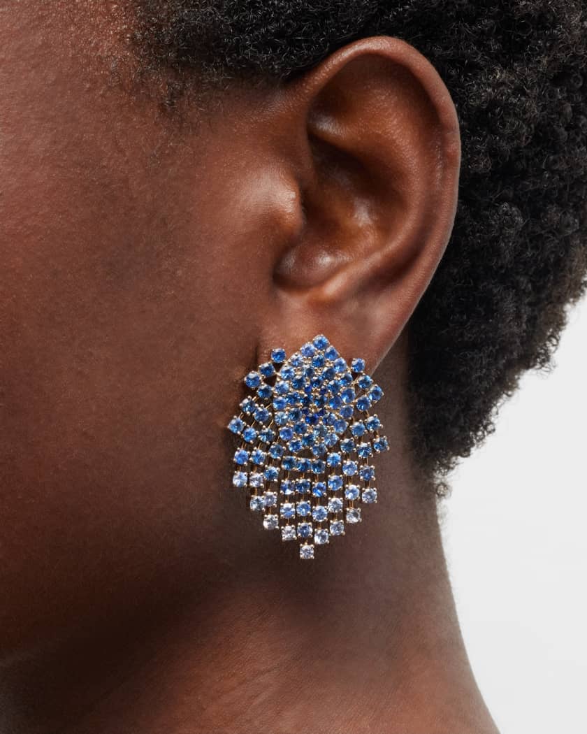 Blue sapphire clip on earrings online