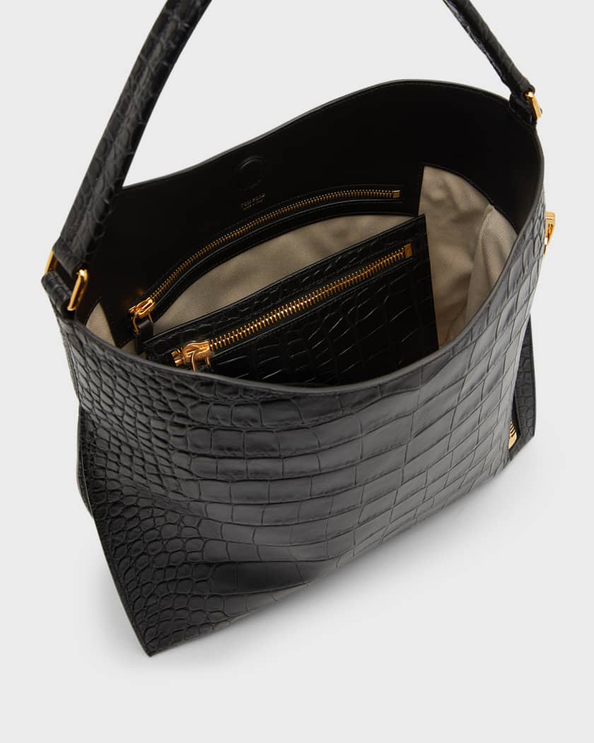 Tom Ford - Women's Alix Flat Shoulder Bag - Black - Leather