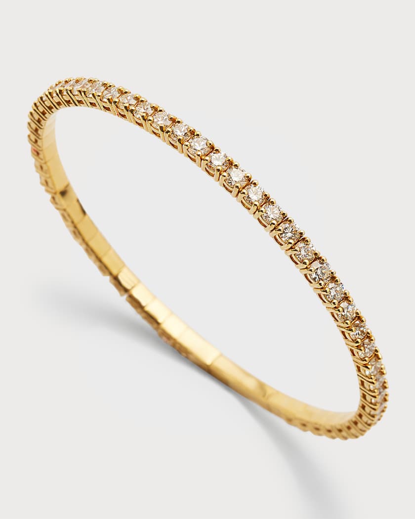 14k Yellow Gold Bangle Bracelet w/Screw Lock