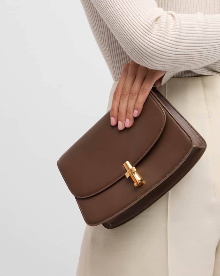 Leather box handbag online