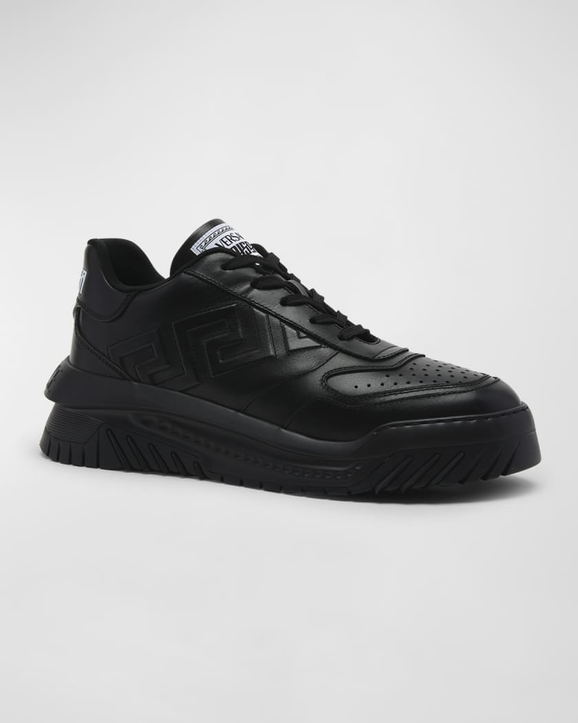 Versace men's black sneakers store