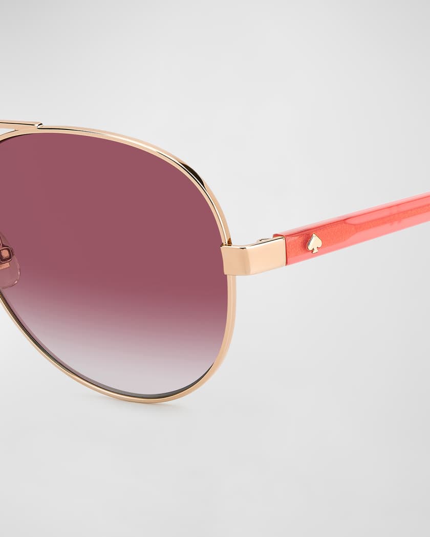 kate spade new york averie stainless steel & acetate aviator sunglasses |  Neiman Marcus