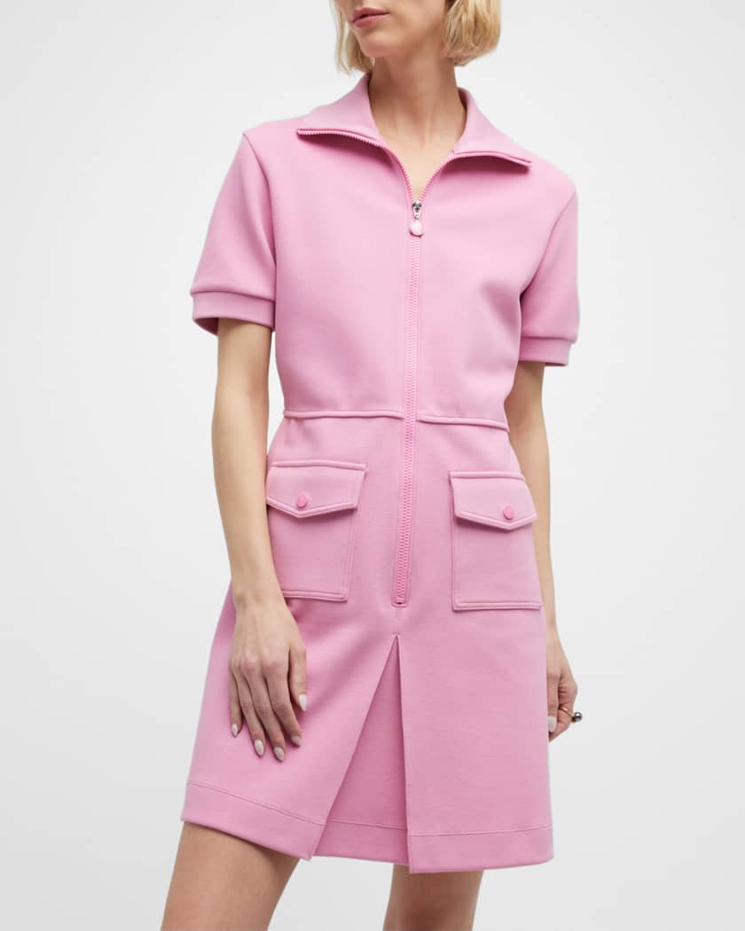 Gucci Belted Wool And Silk-blend Cady Mini Dress in Pink
