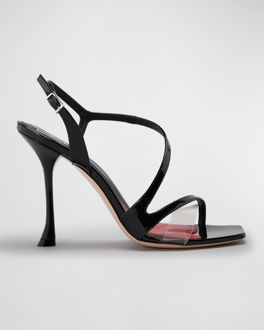 Strappy Patent Slingback Sandals