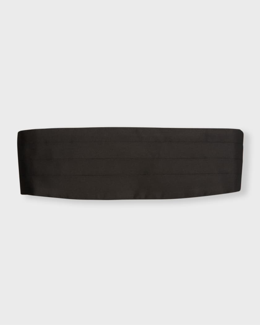 Men's Pleated Silk Cummerbund