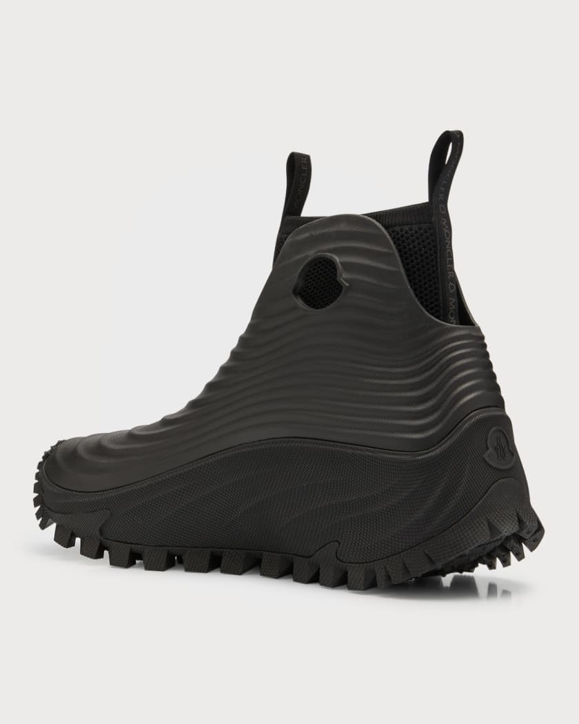 Moncler Men s Acqua High Ribbed Rain Boots Neiman Marcus