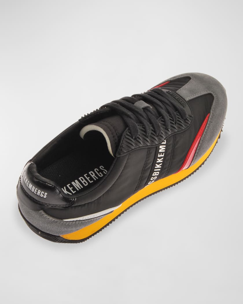 Men's Nylon Logo Low-Top Sneakers