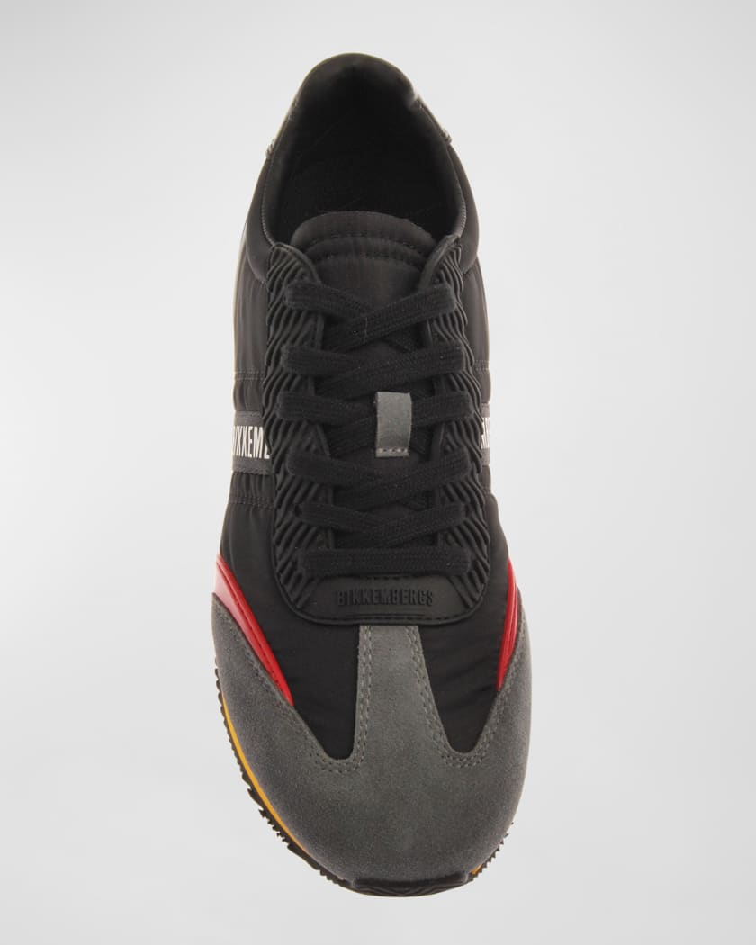 Men's Nylon Logo Low-Top Sneakers