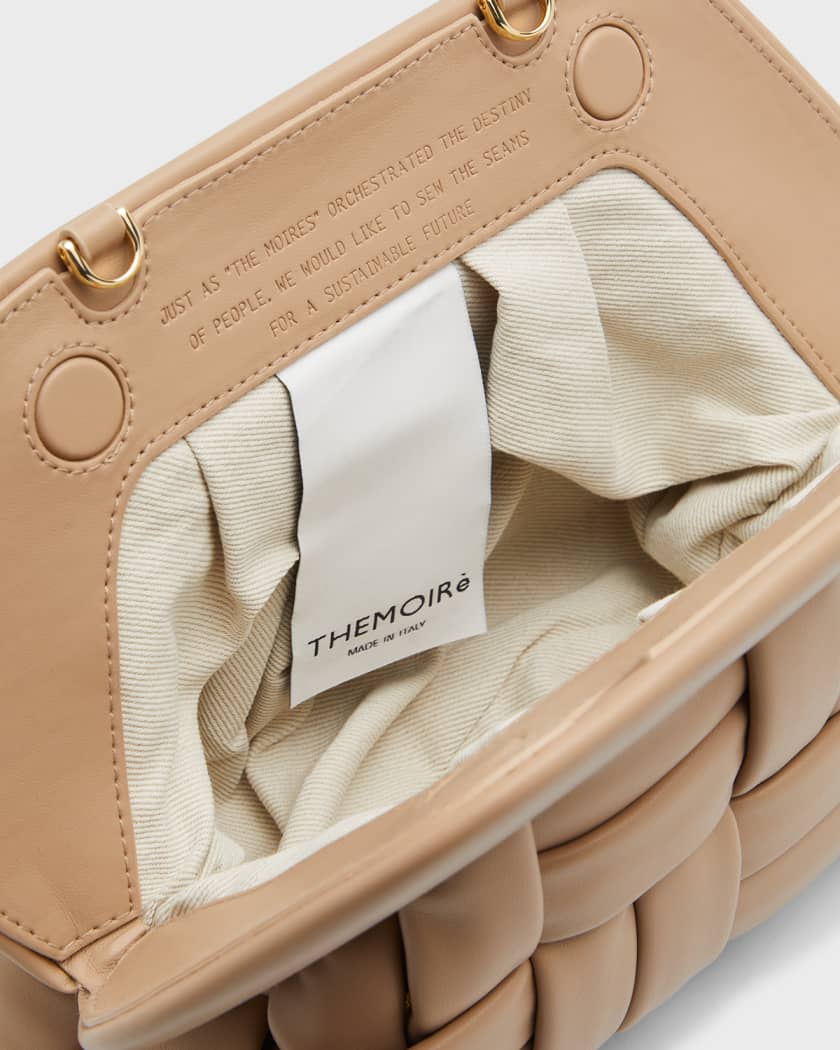 Themoirè - Natural beige colored large clutch bag made of eco