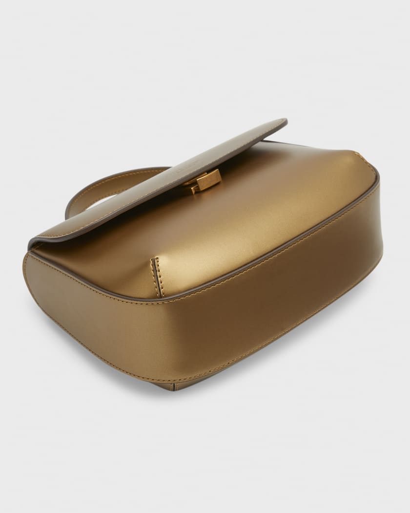 CELINE Box Calfskin Medium Classic Box Flap Bag Light Camel