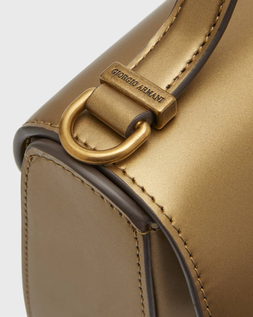 Giorgio Armani Leather Crossbody Bag - Brown Messenger Bags, Bags