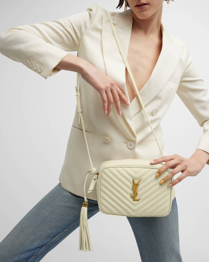 Lou Medium YSL Quilted Camera Crossbody Bag with Pocket