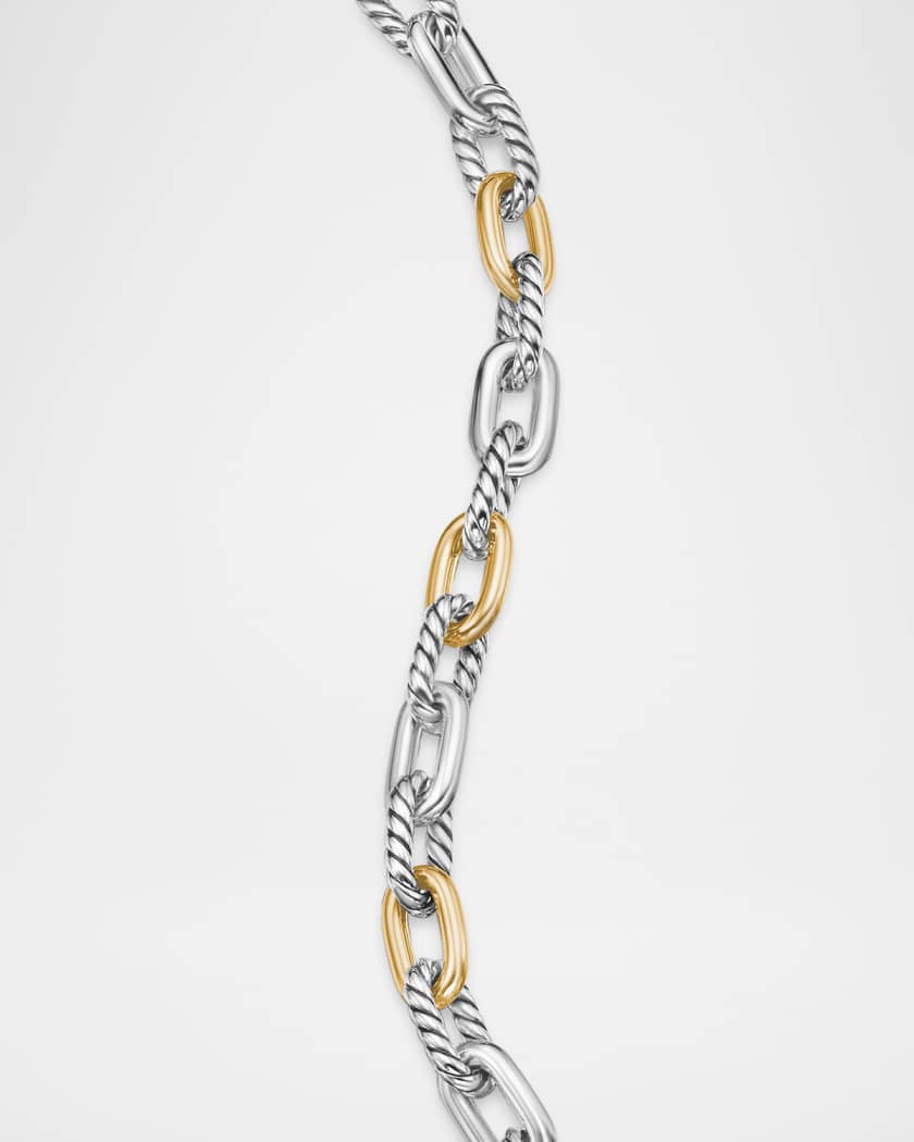DY Madison Chain Bracelet in Silver with 18K Gold, 5.5mm