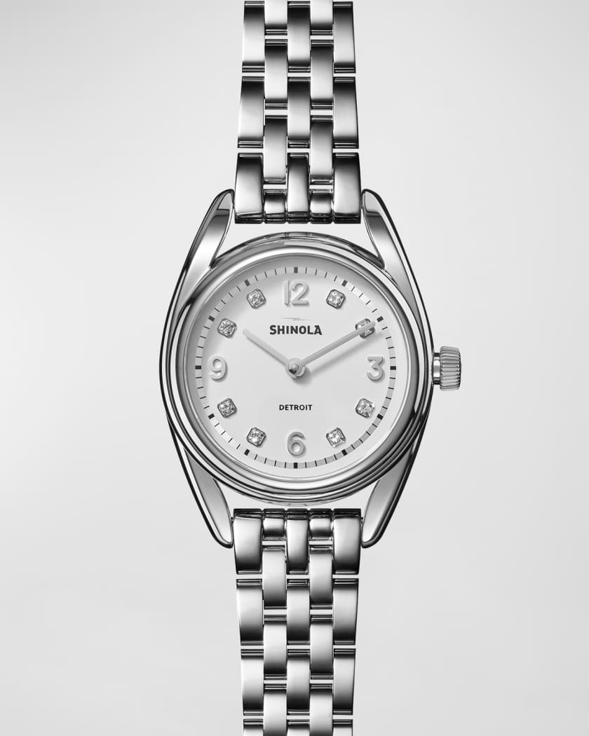 Shinola The Diamond Dial Derby Bracelet Watch 30mm Neiman Marcus