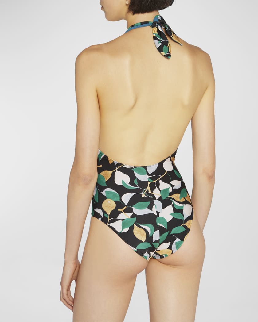 Orchard Bow Beather Reversible One-Piece Swimsuit