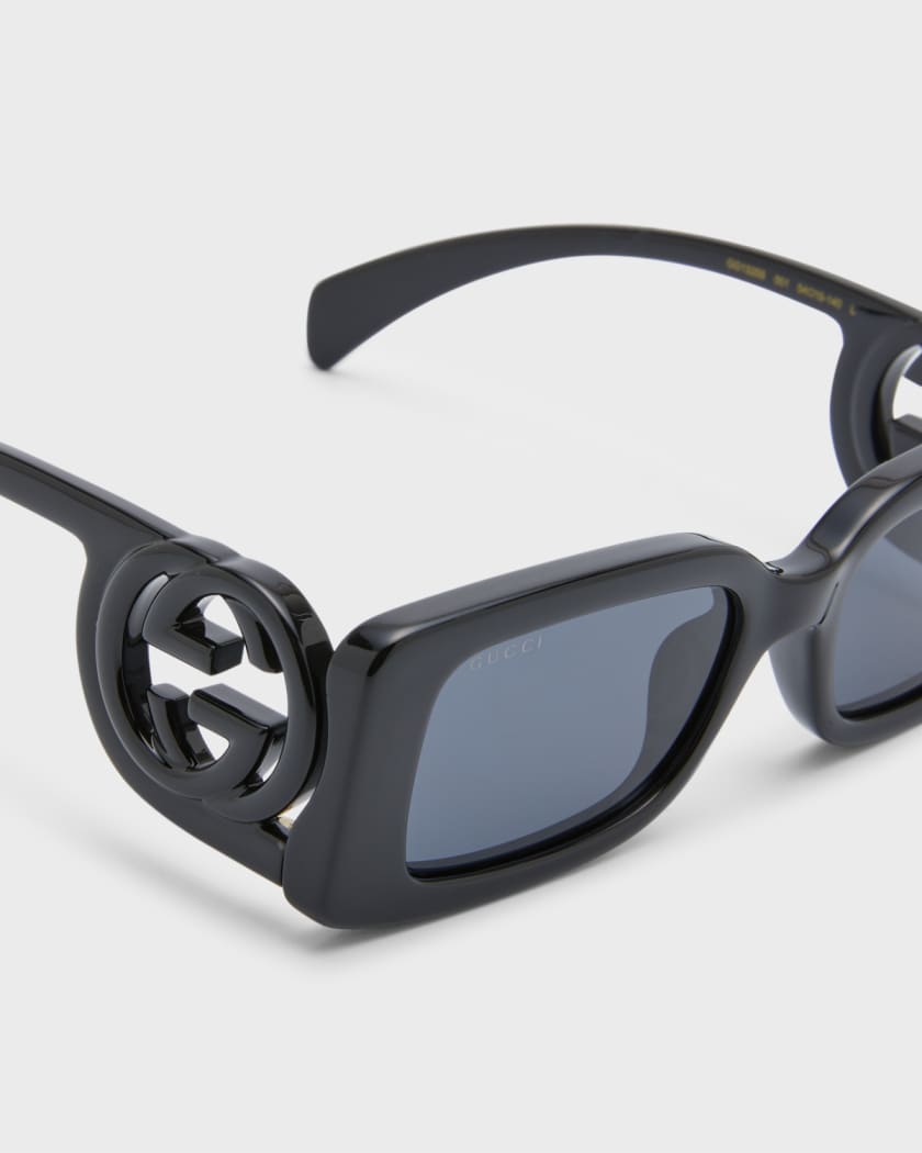 Gucci GG Rectangular Acetate Sunglasses for Men