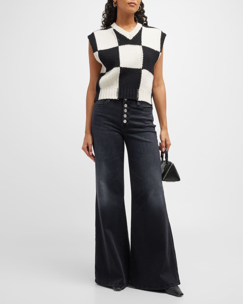 Frame palazzo denim overalls deals