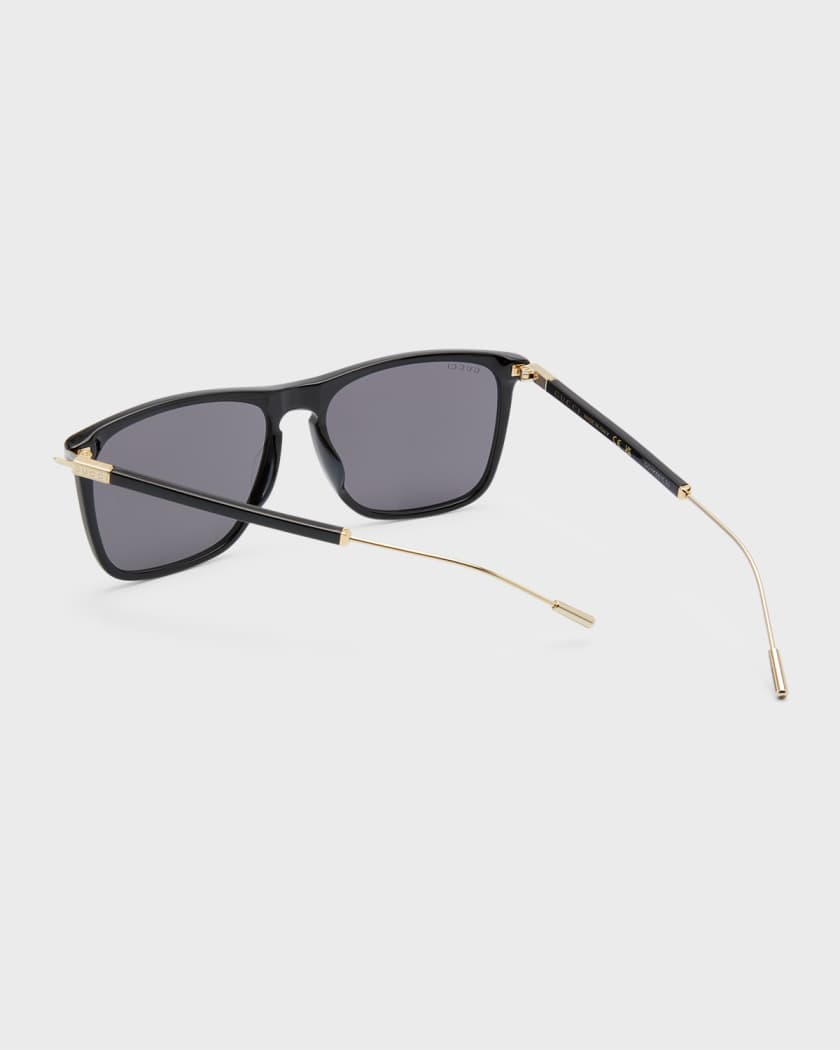Men's Logo Plaqué Aviator Sunglasses