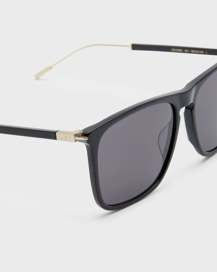 Men's Logo Plaqué Aviator Sunglasses