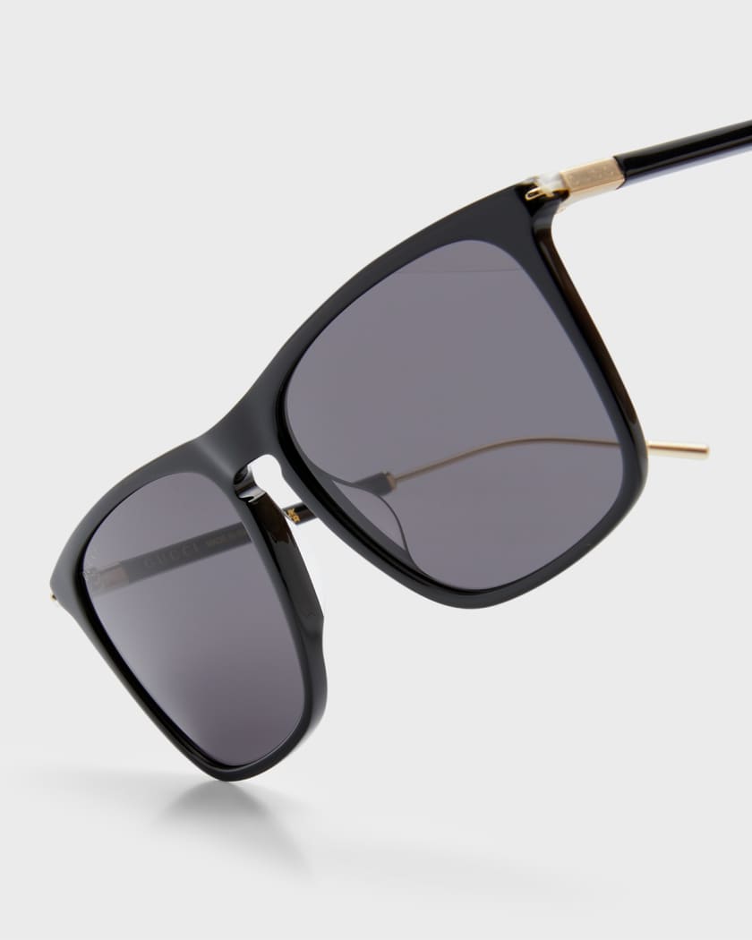 Men's Logo Plaqué Aviator Sunglasses