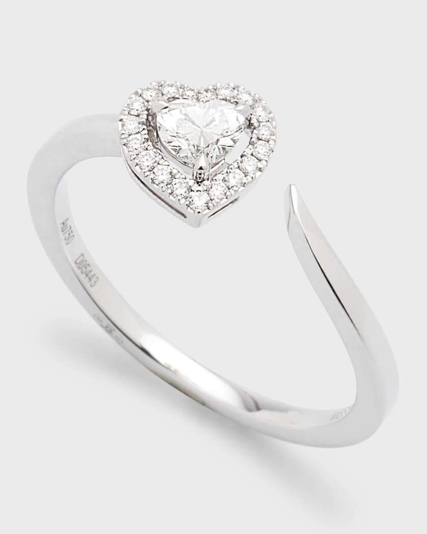 Joy Couer 18K White Gold Heart Rings Neiman Marcus