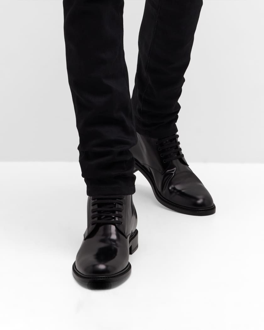 Saint laurent shop lace up boots